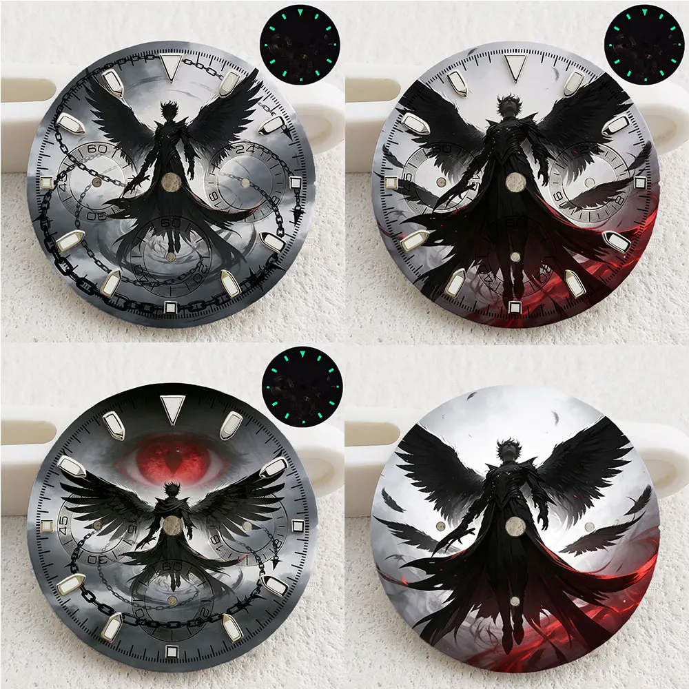 29 mm dial VK63 dial creative printing of the dial green night light effect VK63 movement watch accessory.