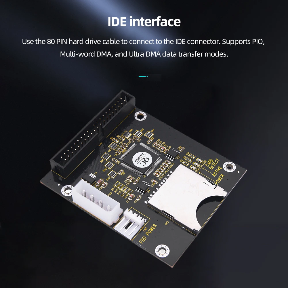 การ์ดขยาย SD เป็น IDE ขนาด 3.5 นิ้ว 44 พิน การ์ดแปลง SD เป็น IDE ขนาด 2.5 นิ้ว 44 พิน การ์ดขยายหน่วยความจำสำหรับคอมพิวเตอร์พีซี