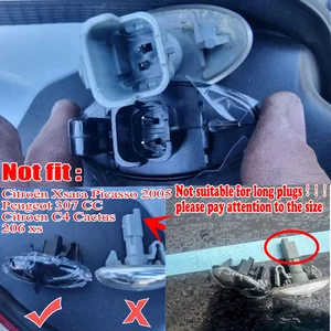 ضوء LED ديناميكي الجانب علامة الحاجز بدوره إشارة لبيجو سيتروين C1 C2 C3 C5 C6 107 206 307 407 607 1007 Berlingo Jumpy أعلى 8 مبيعات becquet 206 - No2