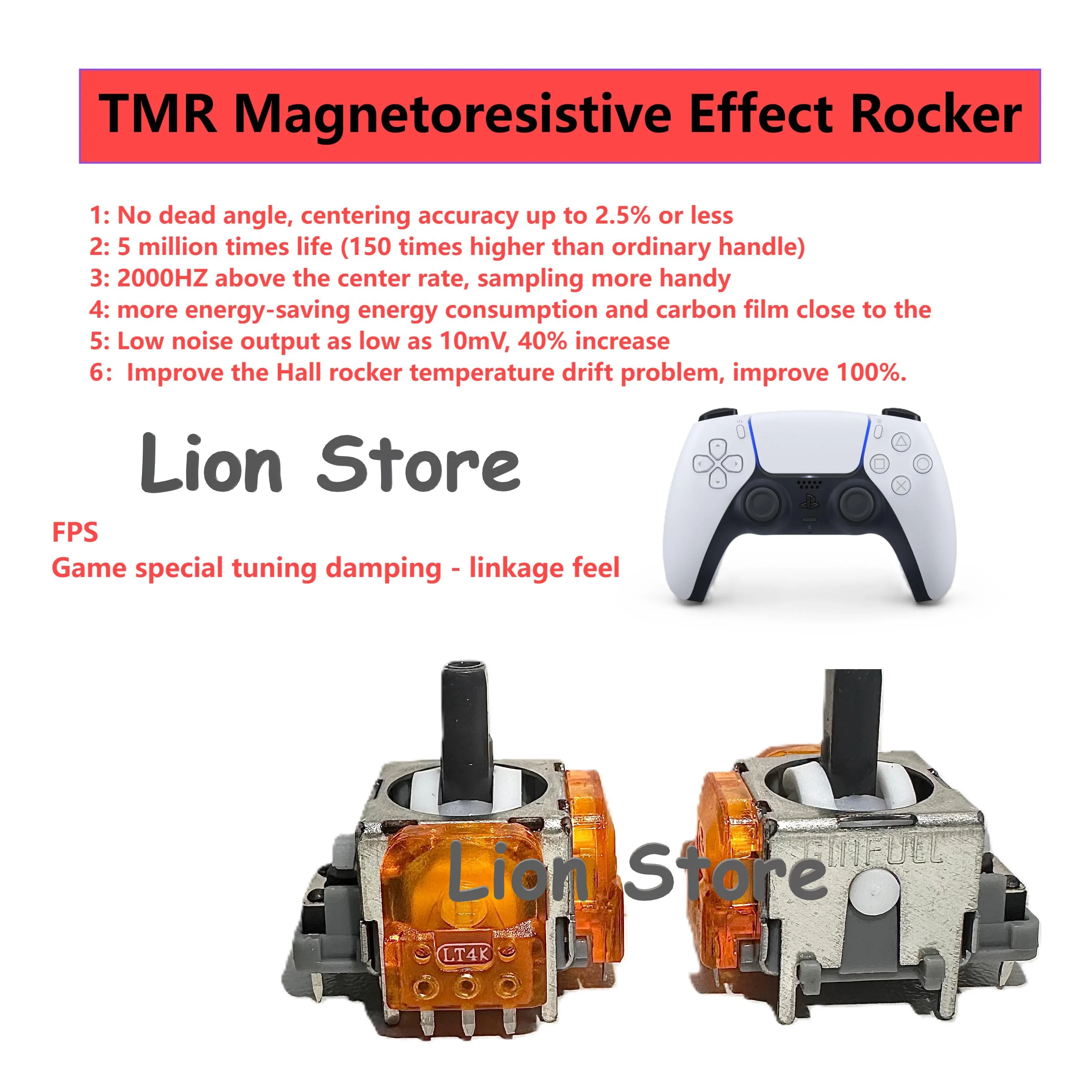 For PS5 PS4 Xbox TMR joystick No dead zone high precision 5million cycle life time more energy saving low noise never wear drift