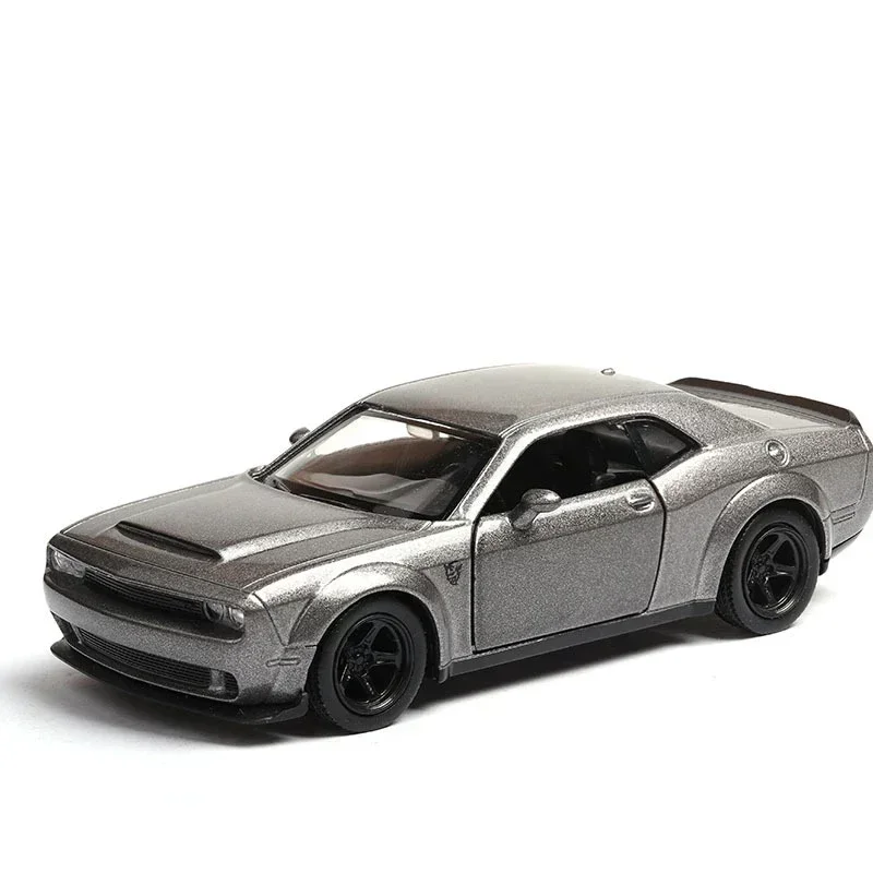 1:36 Dodge Challenger SRT Demon Sports Car Alloy Diecast Car Model Toy With Pull Back For Kids Gifts Toy Collection A141