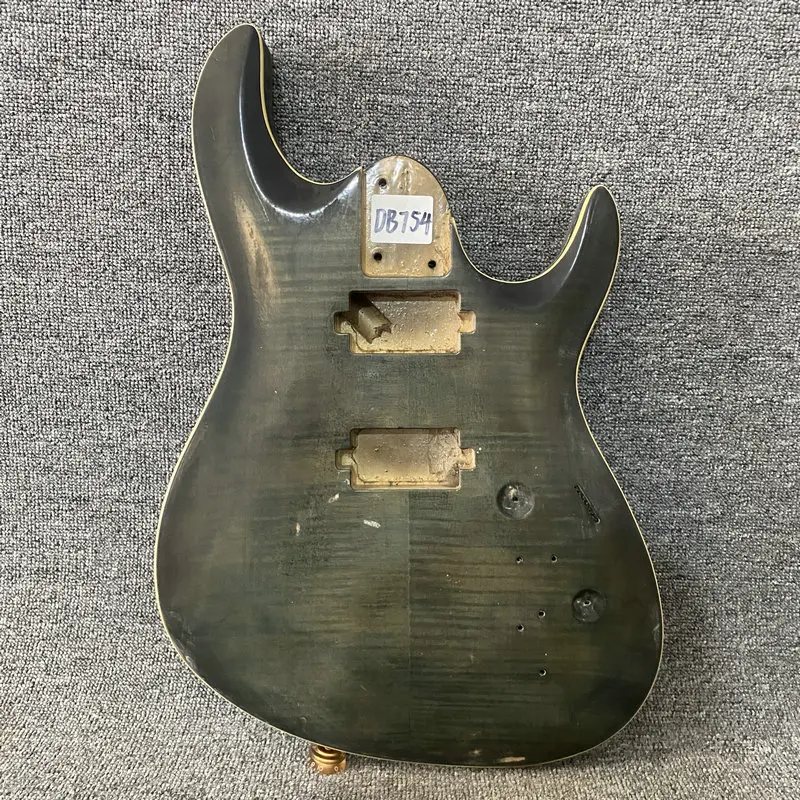 DB754 Unfinished Electric Guitar Body Gray Flamed Maple Top Solid for Redwood Eadwen imagine and Effect Electric Guitar Genuine