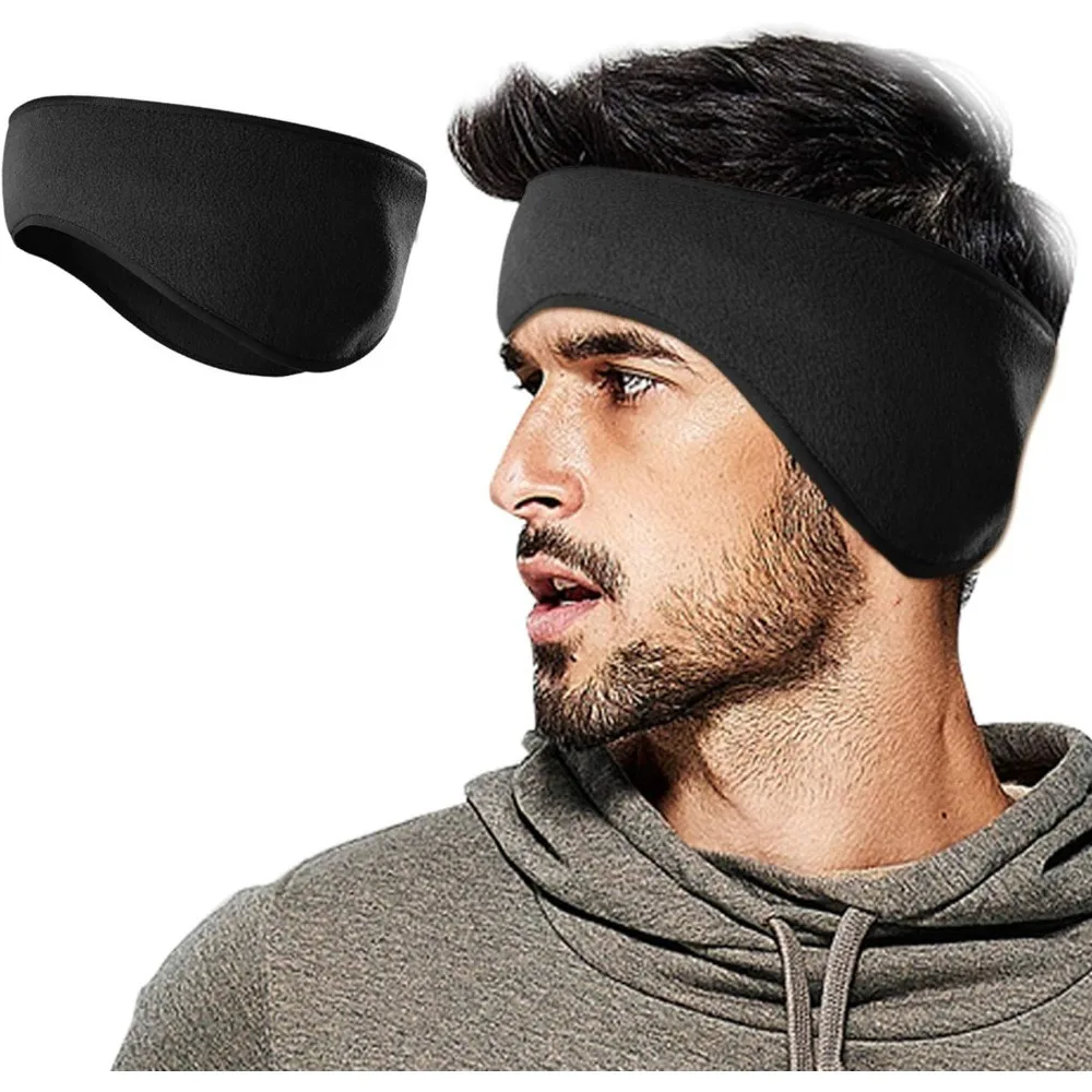 Winter Fleece Ear Warmers Muffs Headband for Men Women Ski Running Cycling