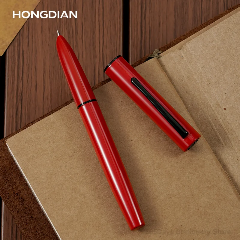 Hongdian C1 Exquisite Explorer Simple Classic Retro Fountain Pen  EF/F Hooded Nib School Office Supplies Writing Gift Pens
