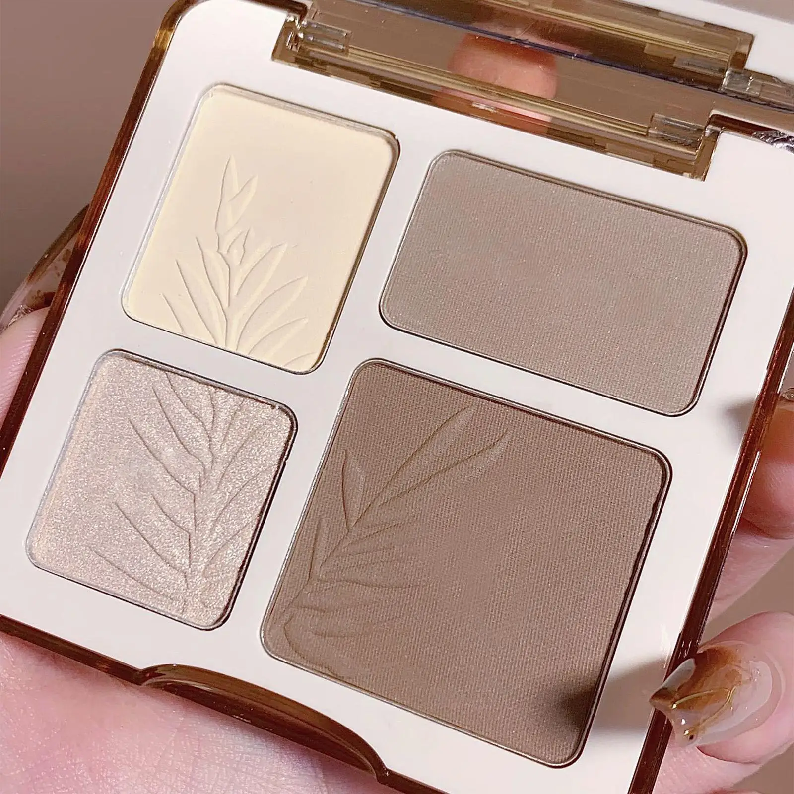 Face Highlighter Palette Face Lasting Shine, Contouring, Shimmer And Matte Finish. Highlighting 3D Nose Shadow Powder