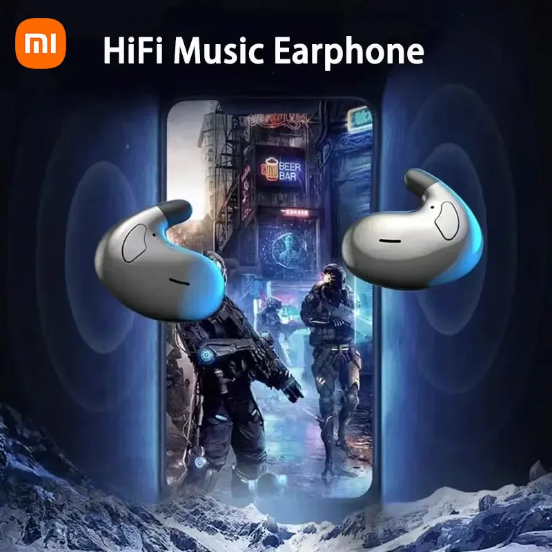 XIAOMI niewidoczne słuchawki douszne do spania MD528 słuchawki Bluetooth z redukcją szumów bezprzewodowe zestawy słuchawkowe dźwięk HiFi sportowe