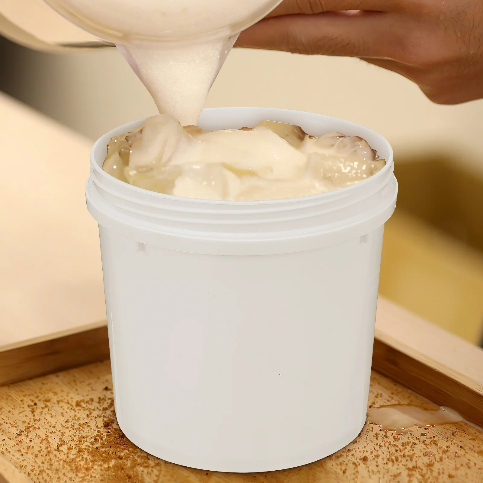 5 Pcs Plastic Barrel Small Bucket with Handle Buckets Multipurpose Wash Empty Beach Sand