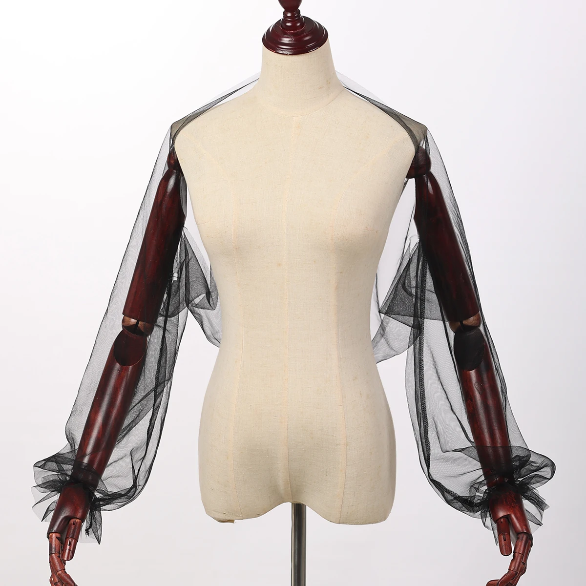 Тюлевое болеро, женский прозрачный кардиган в винтажном стиле с длинными рукавами