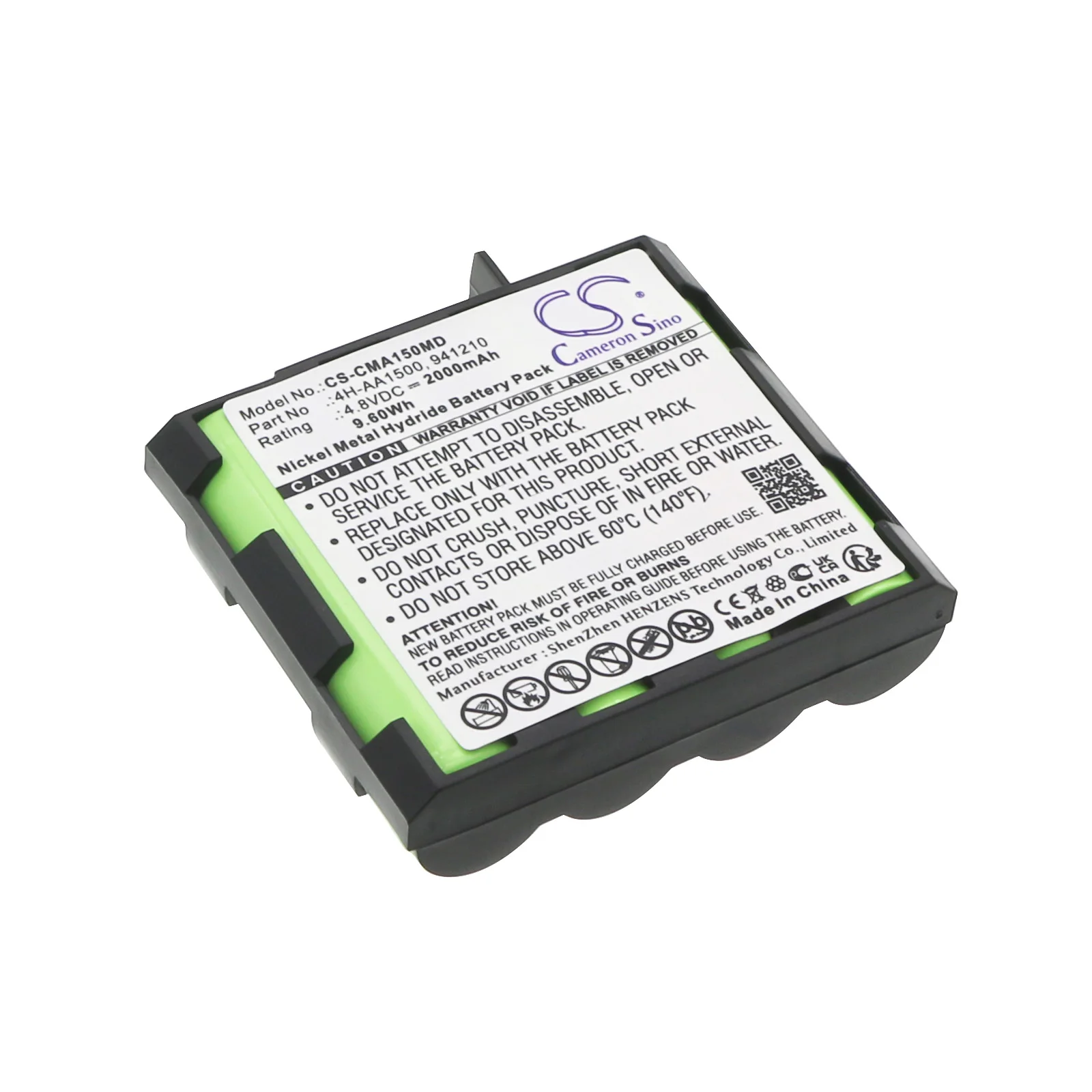 CS Replacement Battery for Compex Mi,Mi-Sport,MI-Fitness,Runner,Enegry Mi-Ready,Vitality,Perform PN:4H-AA1500 2000mAh / 9.6Wh