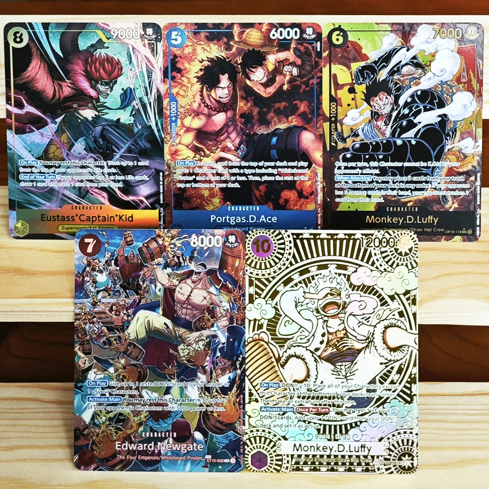 Tarjetas Coleccionables de Anime ONE PIECE OPCG, Edición Rara, Luffy/Ace/Eustass Captain Kid/Edward, Newgate, Regalo Ideal para Coleccionistas de Tarjetas