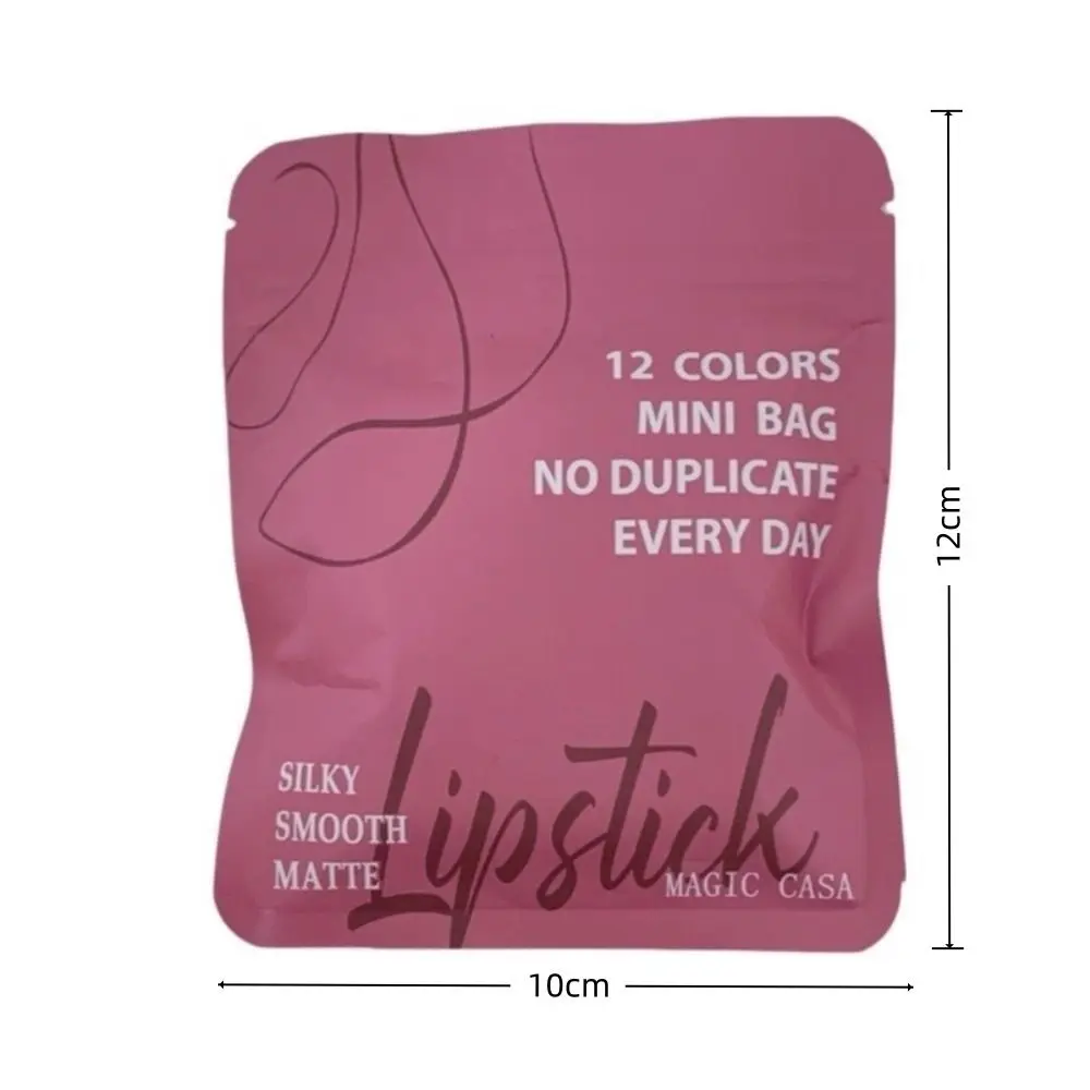 12 stücke Neue Matte Finish Kapsel Lippenstift Set Nicht-Klebrige Textur 12 Farben Lippenstift Langlebig Mini Lip Balm reise Größe