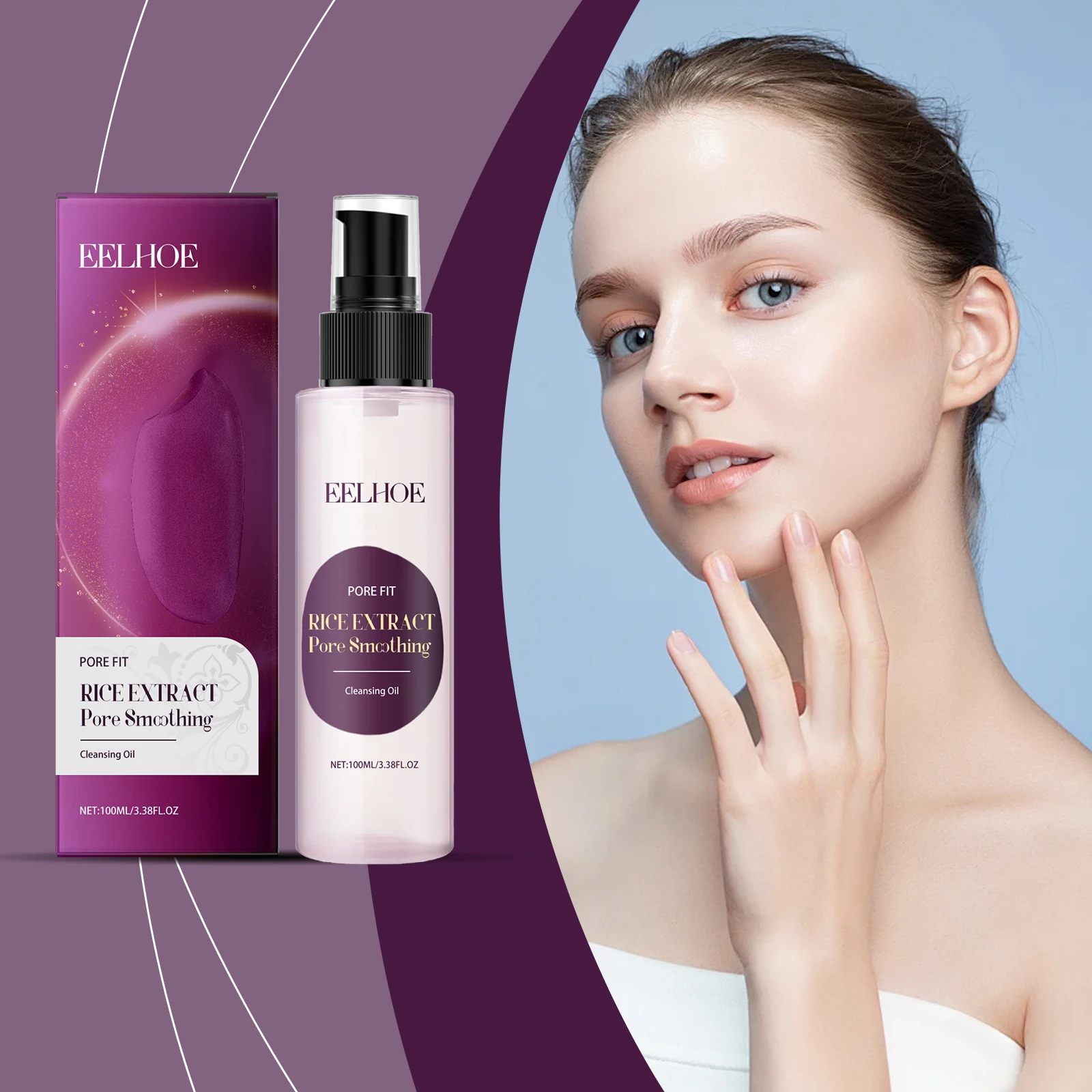 EELHOE Make-up-Entferner-Öl, sanft im Gesicht, Augen, Lippen, leicht zu emulgieren, erfrischend, sauber, nicht straffen, befeuchtet die Haut, bleibt weich