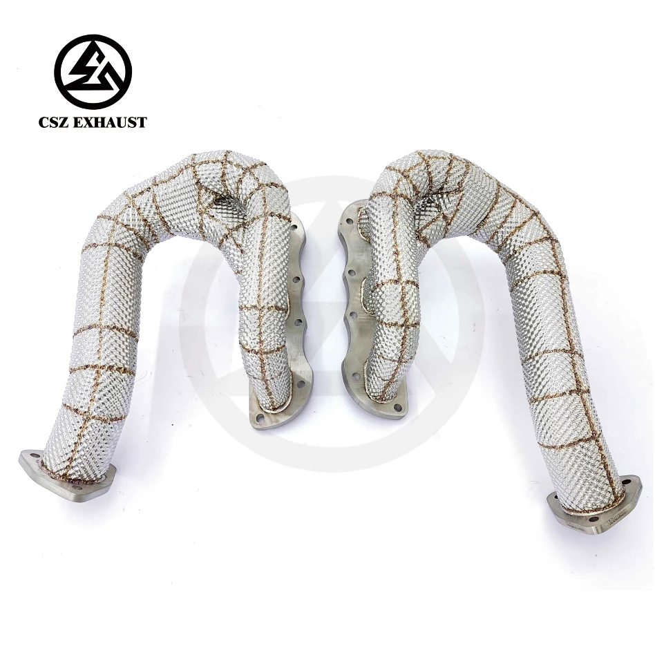 CSZ Exhaust Manifolds For Porsche 987.2 2.9L 3.4L Boxster Cayman 2009-2012 Long Tube Sport Headers Straight Pipe