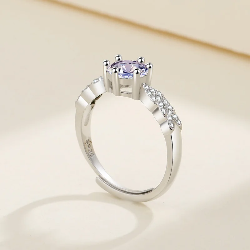 New Moissanite 925 Sterling Silver Ring for Women Wedding Jewelry Engagement Charm Party Fashion Gift Top Quality Ring view 3