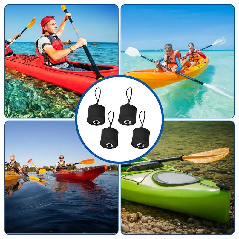 Kayak ปลั๊กสําหรับนั่งท่อระบายน้ํา Stopper 4 ชิ้น Multi-Functional หลุม Stopper Bung สําหรับเรือน้ําควบคุมเปลี่ยน