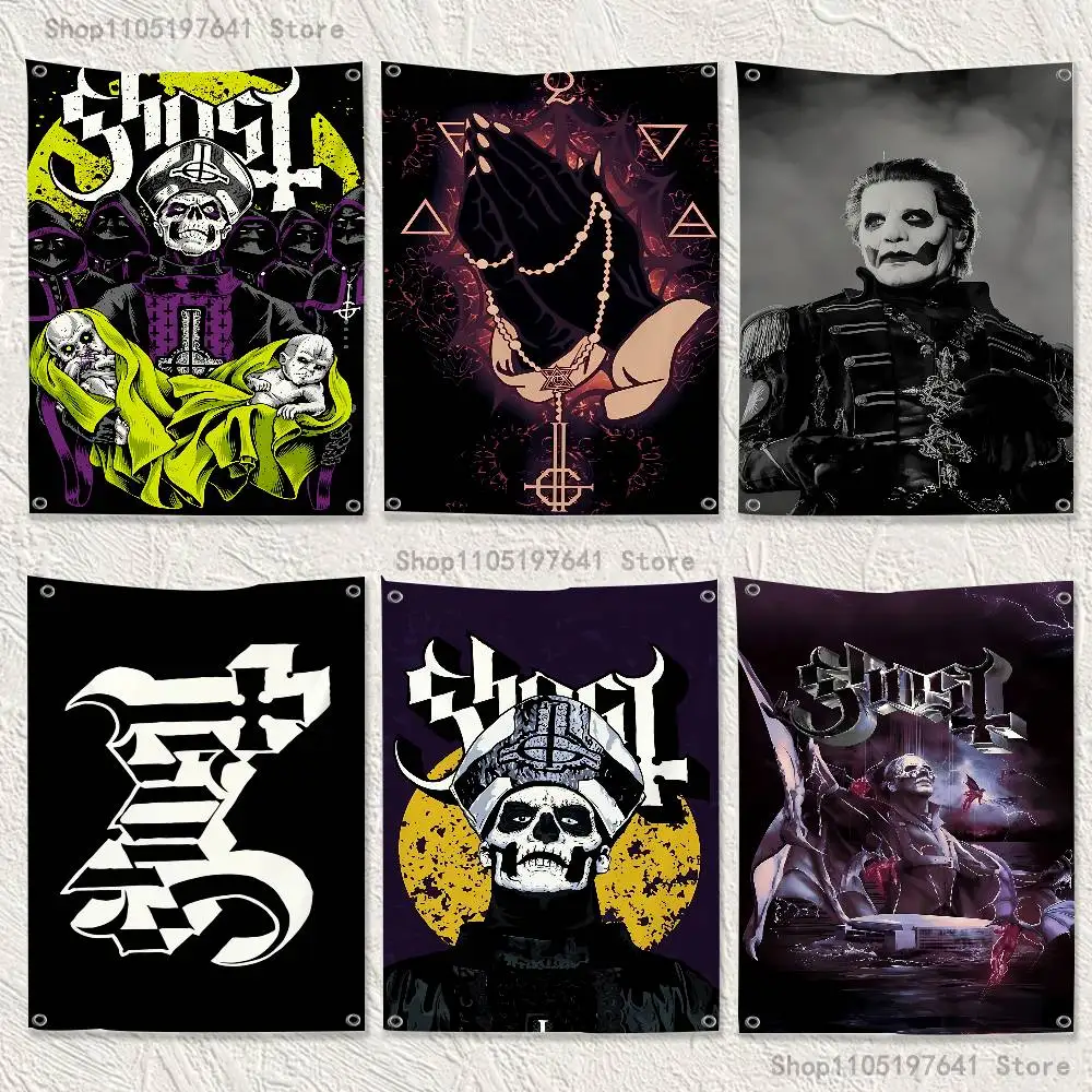 

G-Ghost bc Nameless Ghoul Flag Tapestry Banner For Bedroom Outdoor Living Room Restaurant Bar Wall Decor Party