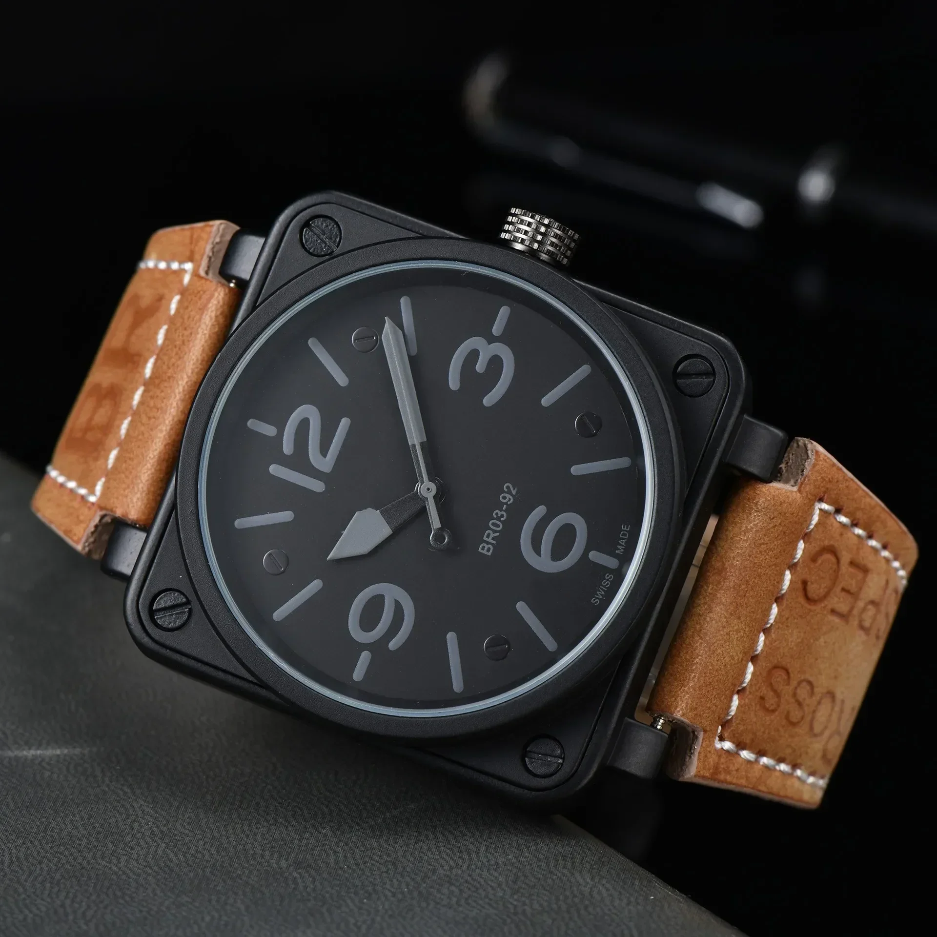 2025 New Fashion High-quality Hot Men Automatic Mechanical Watch Black Ross Rubber 46mm Large Dial Men for Watch