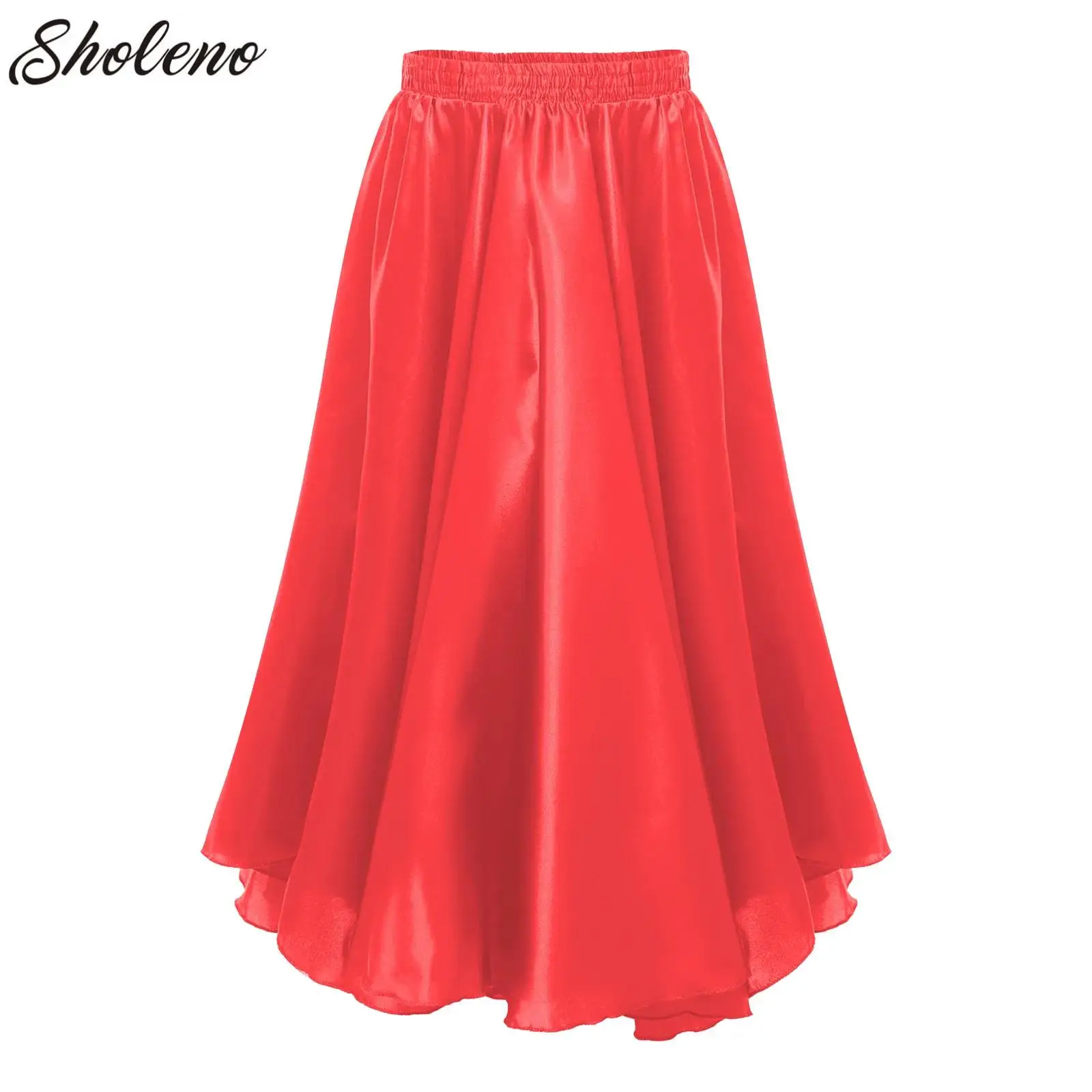 New Girls Flamenco Skirt Spanish Dance Dress Practice Competition Stage Chorus Performance Costumes for Kids Flamengo Skirts