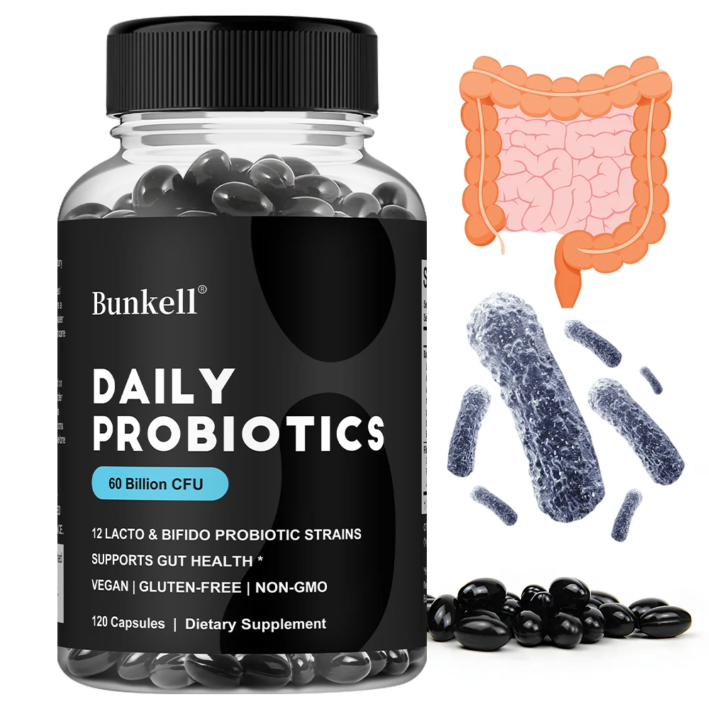 

Digestive Probiotic Capsules, 60 Billion CFUs, Daily Supplement, Supports Immune, Digestive, and Gut Health, Supports Metabolism