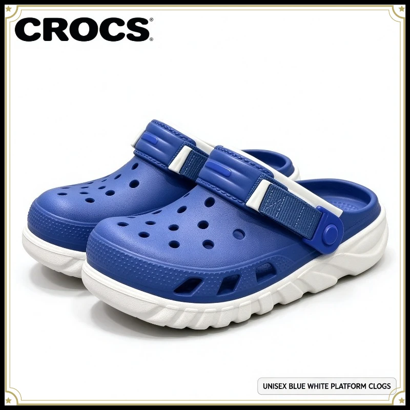 Crocs Speed Second Generation Platform Sandals Beach Shoes Men's Shoes Outdoor Slippers Worm Gear Hole Shoes Men's Non-slip EVA