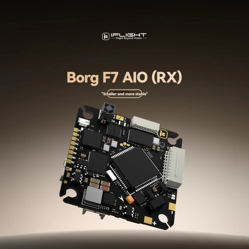 

IFlight Wing Flying Borg F7 AIO(RX)with built-in ELRS lightweight small aircraft integrated flight control and electronic tuning