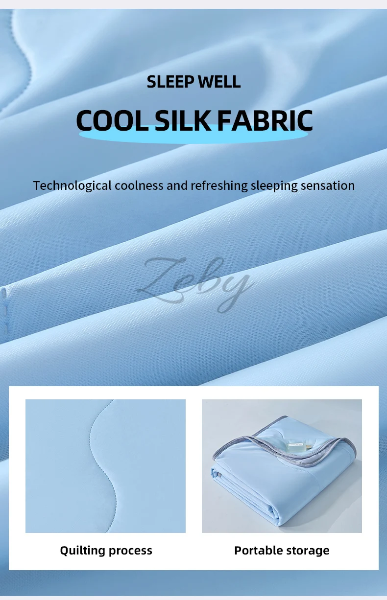 New Wave Pattern Cool Summer Blanket Natural Coolness Qulited Duvet Cooling Sensation Comforter Well-vetilated Queen King Quilt