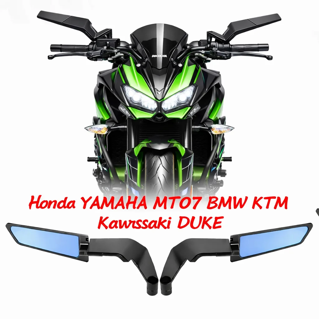Motorcycle Mirrors Wind Wing Side Rearview Rotate Adjustable Mirrors For Honda YAMAHA MT07 BMW KTM Kawasaki DUKE Accessories