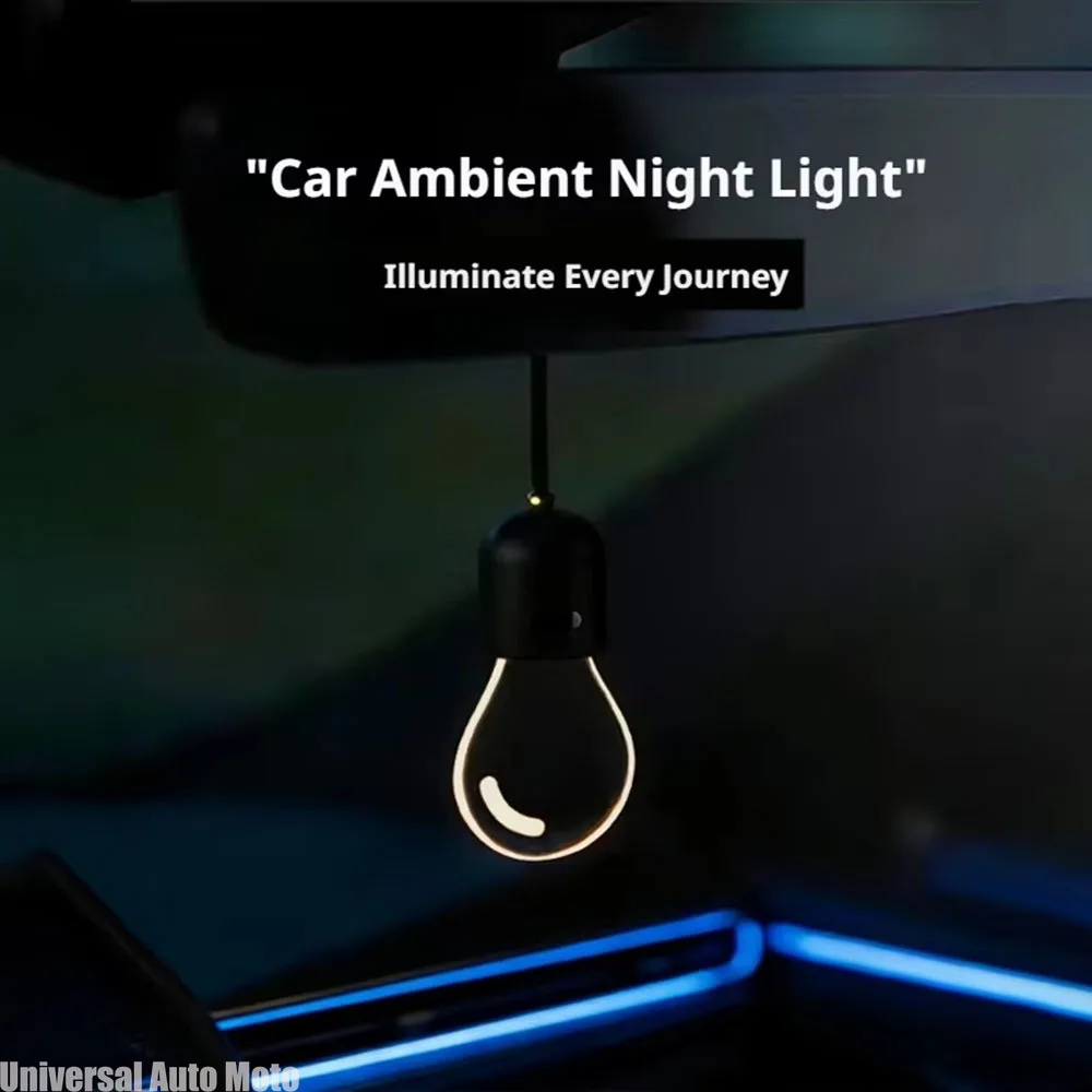 Car Rearview Mirror Ornament Hanging Decor Retro Small Car Light LED Bulb Atmosphere Lamp Shape Home Decoration Figurines view 5
