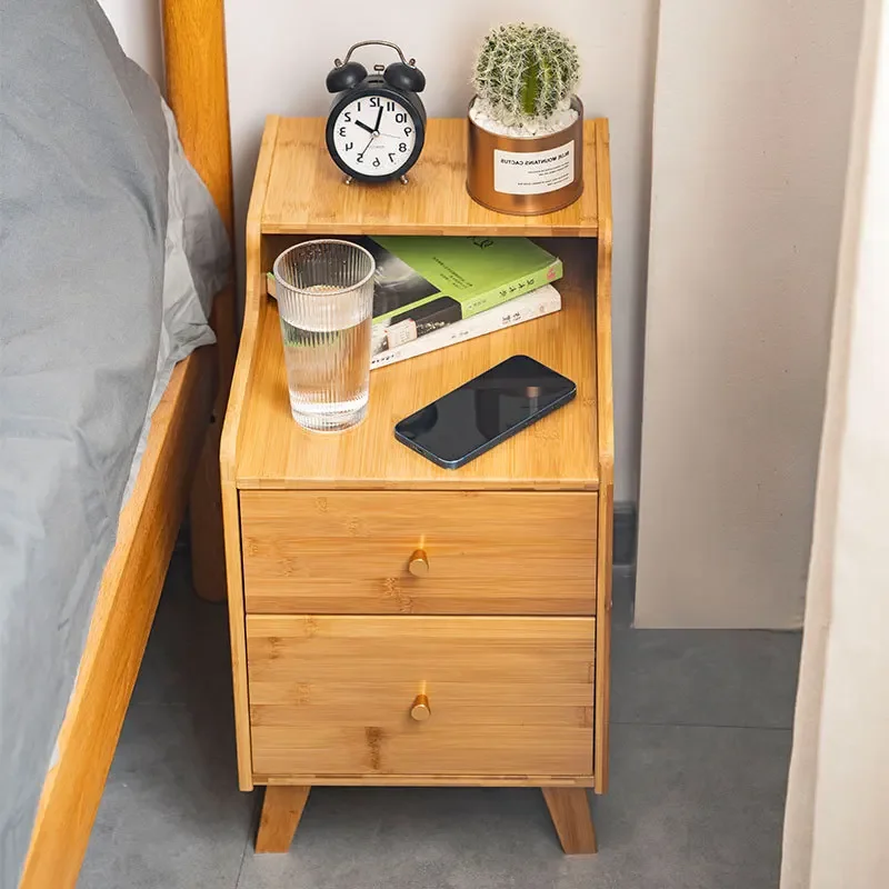 

Super narrow bedside table small simple modern bedroom mini bedside shelf clip gap simple rental room storage