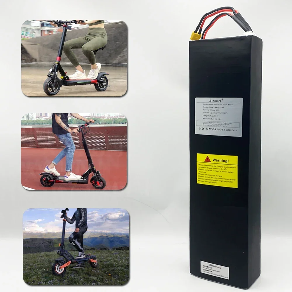 18650 13S6P Lithium-ion Battery Pack 48V 21Ah High-power Rechargeable Battery For KUGOO M4 Pro Electric Scooter Battery