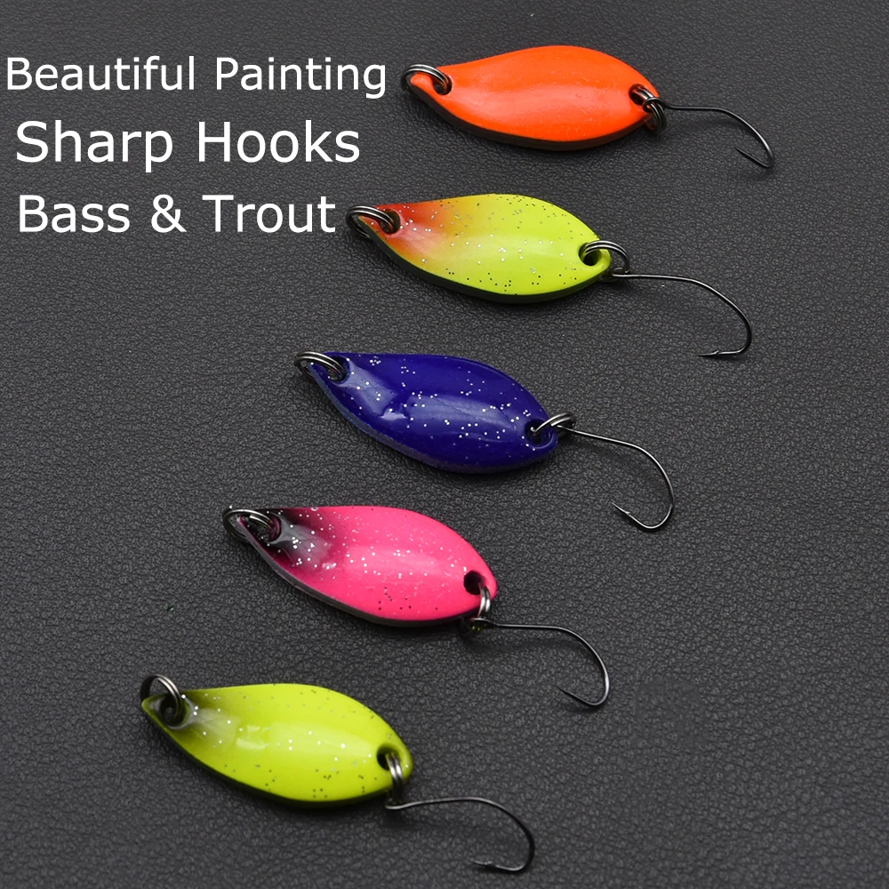 WDJYJ الصيد ملعقة معدنية VIBE إغراء jigbait ، صغيرة سبينر المتذبذب walleyes سمك السلمون المرقط جثم إغراء الأسماك الملونة معالجة الطعم