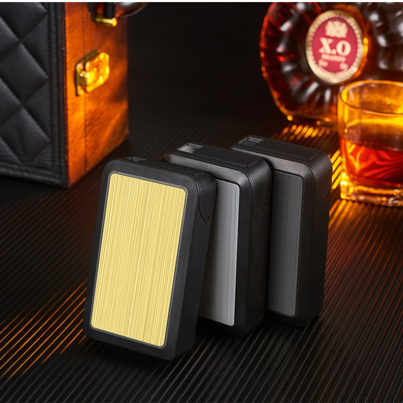 2024  New Sliding Cover Cigarette Case Lighter Portable 20-pack Moisture-proof and Pressure-proof Creative Cigarette Storage Box