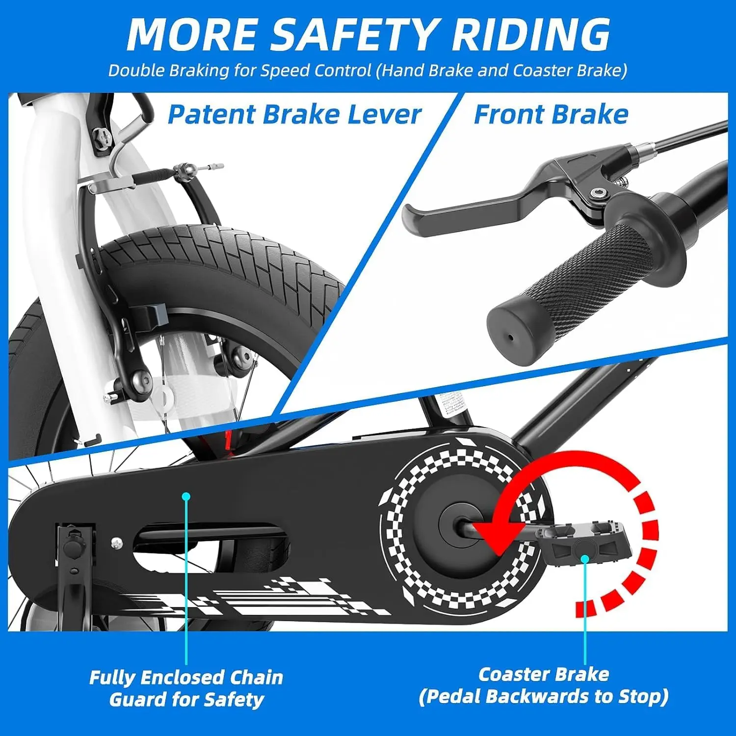 Rower dziecięcy 12 14 16 cali z kółkami pomocniczymi dla chłopców i dziewcząt w wieku 3+ lat, rower z uchwytem na bidon, dzwonkiem, Li