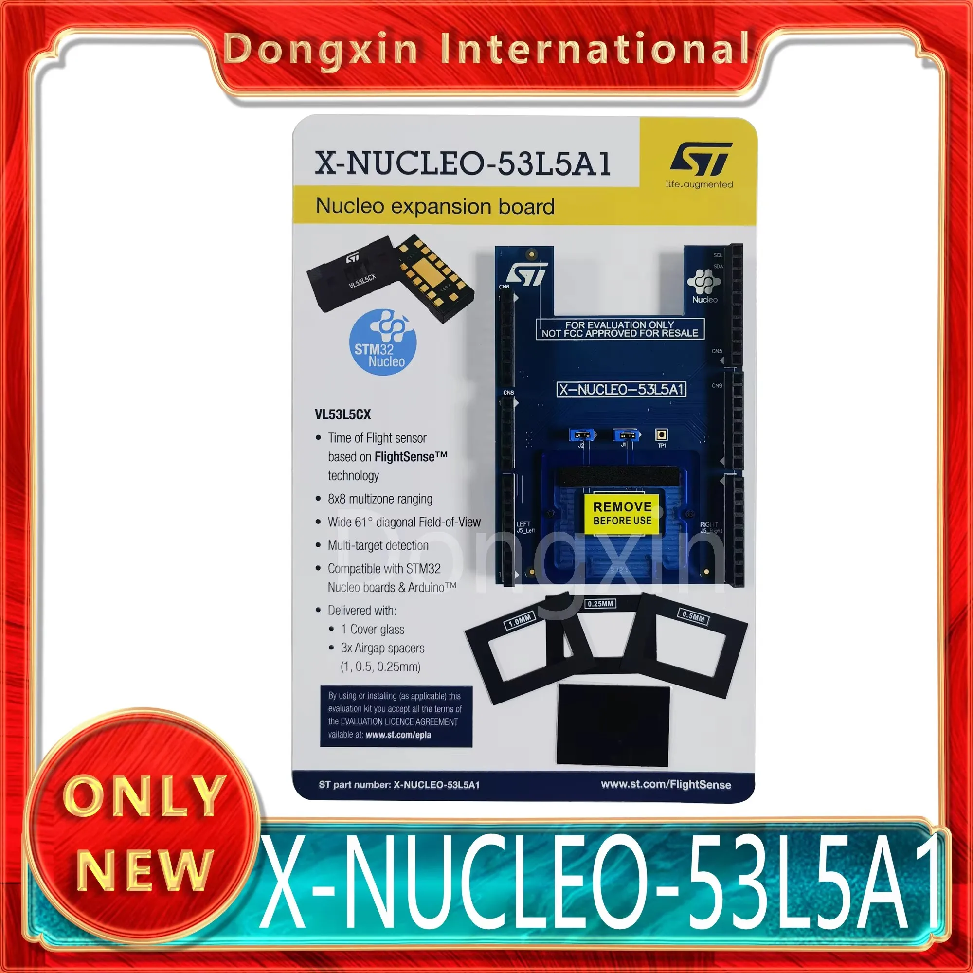 

Spot X-NUCLEO-53L5A1 sensor expansion board for VL53L5CX supports Arduino Brand new genuine product ST