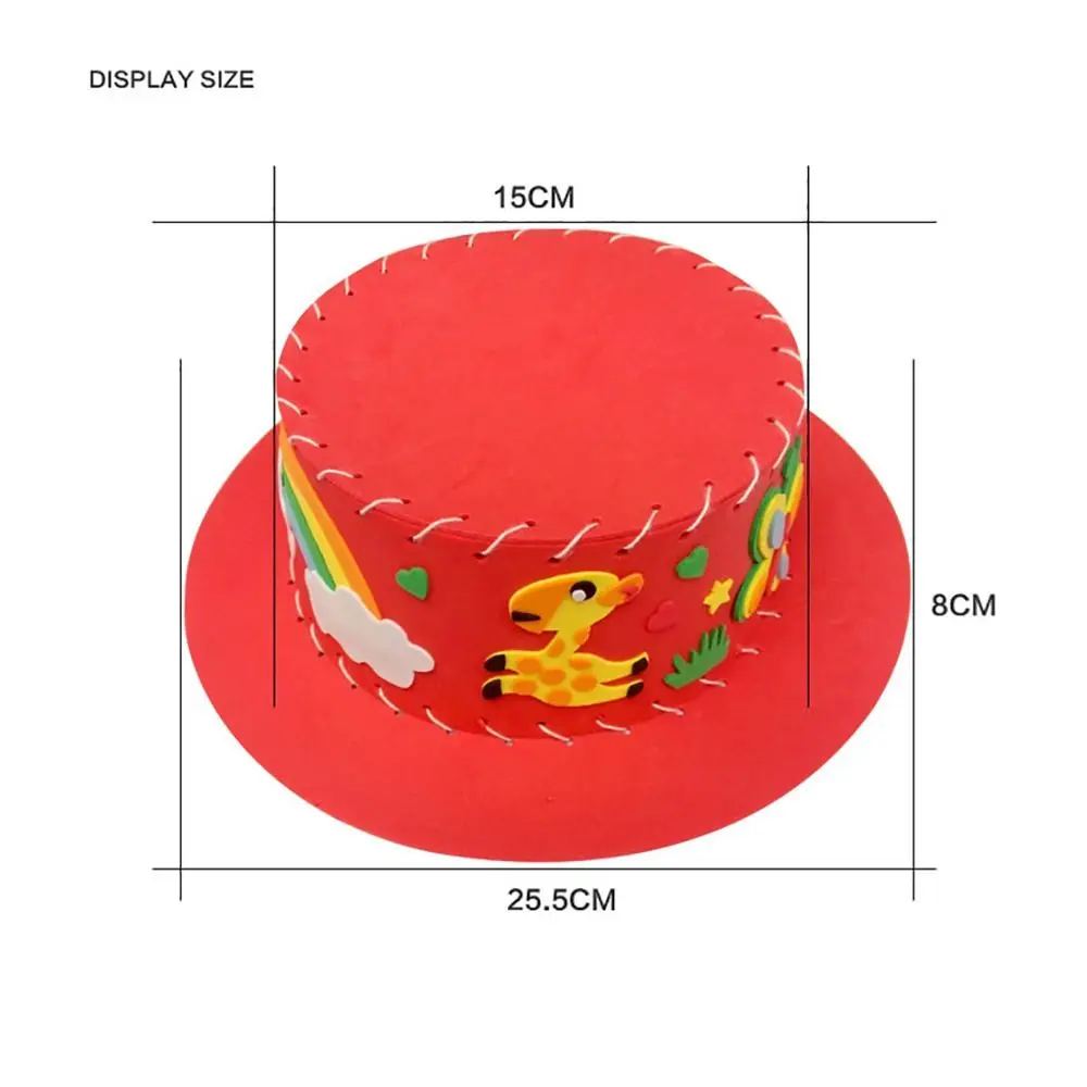 EVA Handmade Hat para Crianças, Cartoon Cap, Brinquedo Criativo, Presente DIY, Costura, Criança