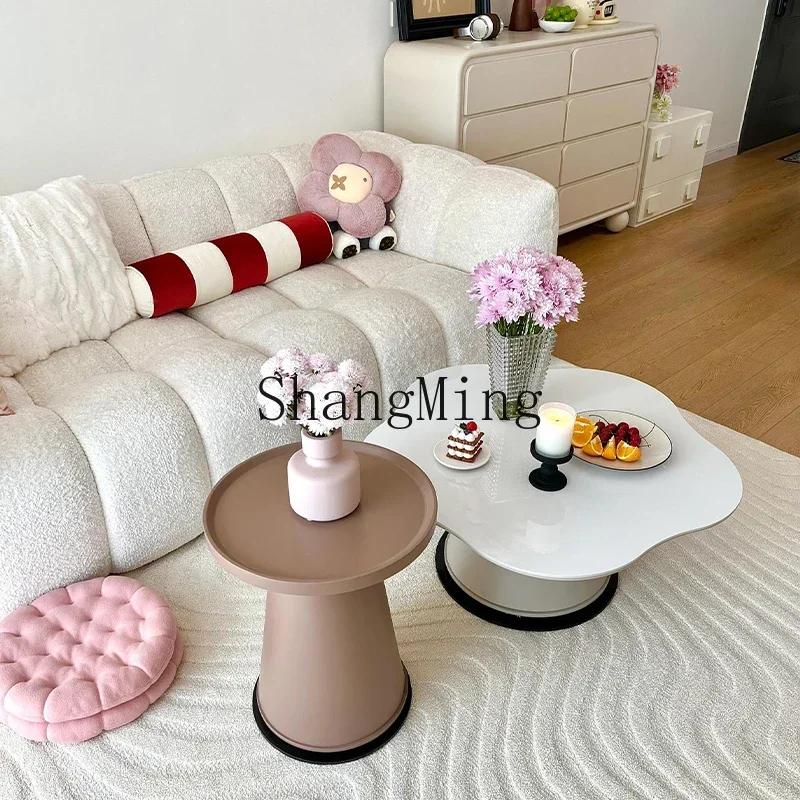 

CL living room household cream style small apartment modern slab countertop high value light luxury style