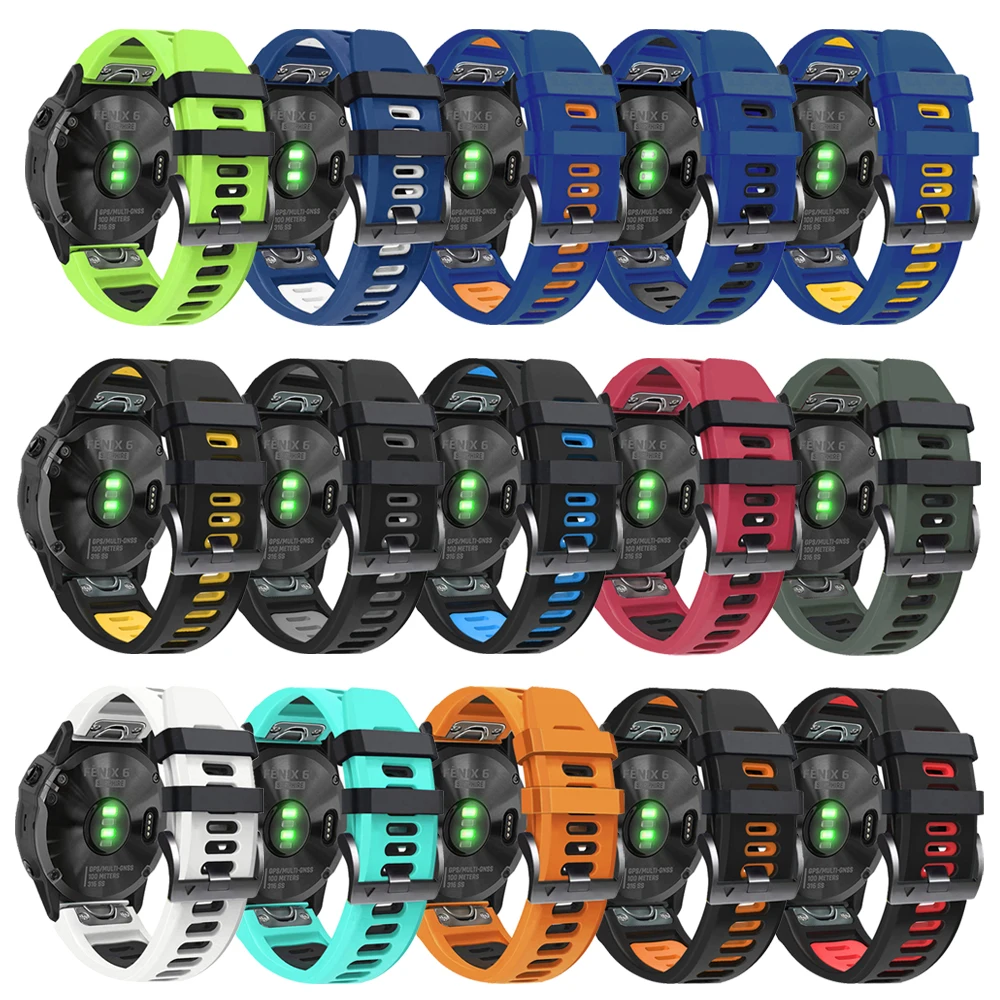 22 26 مللي متر سيليكون حزام الساعات ل Garmin Epix Gen 2 Smartwatch Quickfit حزام Fenix 7 7X 6 6X برو 5 5X زائد استبدال سوار
