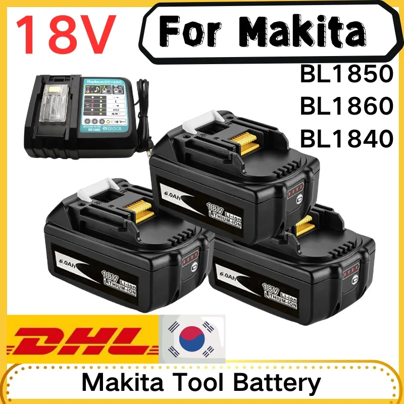 

Аккумуляторная батарея BL1860 18 в 9000 мАч, литий-ионная батарея для Makita, 18 в, BL1830, BL1840, BL1850, BL1860B, BL1860