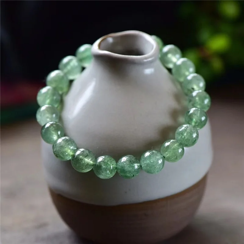 Natural Green Strawberry Single Circle Men's and Ladies' BraceletsSmall Jewelry Birthday Support on Behalf of Consi