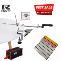 NEW Knife Sharpener Kit System, Professional 360° Rotation Flip Design-Fixed Angle Chef Knife Sharpening Sytem Ruixin Pro Rx008