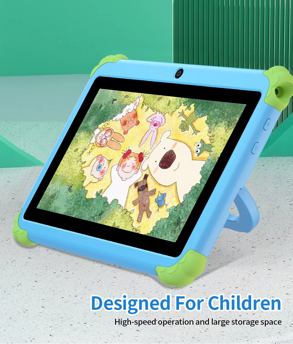 2025 original dos desenhos animados 7.0 polegadas tablet infantil mini pc 4gb + 64gb software infantil android 13 controle parental