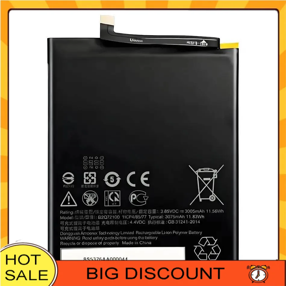 

B2Q72100 Mobile Phone Battery 3075Mah Safe For Htc Desire D12S 12S