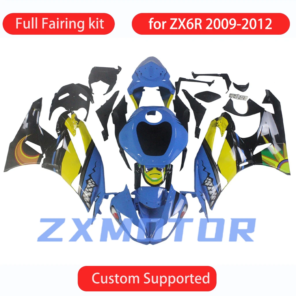 

ZX6R 2009 2010 2011 2012 обтекатели мотоцикла для KAWASAKI 636 ZX 6R 09 10 11 12 ABS комплект обтекателей для впрыска кузова подходит