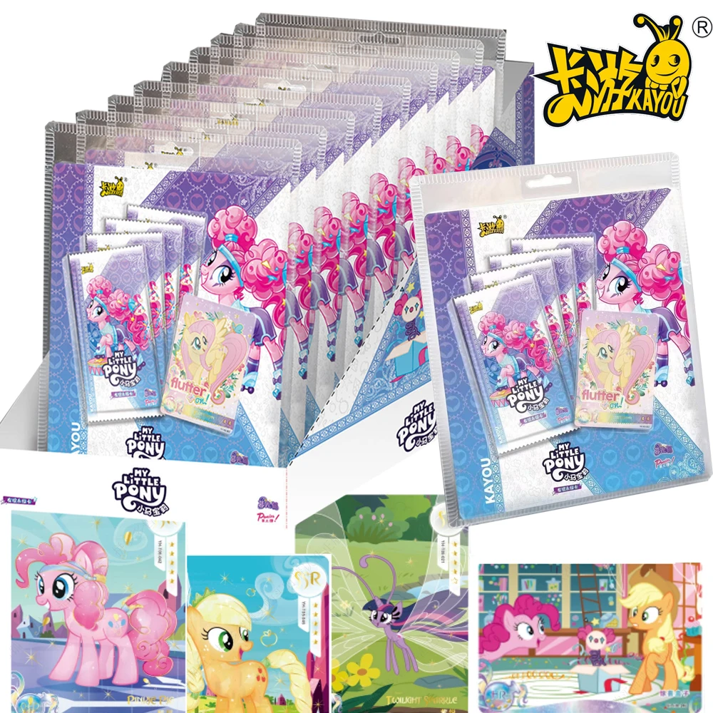 

KAYOU Wholesale My Little Pony Cards Fun Interactive Scenes for Characters Cute Rare 3D Collection Cards Table Toys Kids Gifts