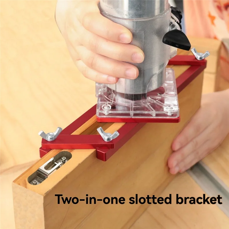 

SHGO-2 In 1 Center Fastener Slotting Bracket, Woodworking Grooving For Cabinet Furniture Install Screw Fasteners