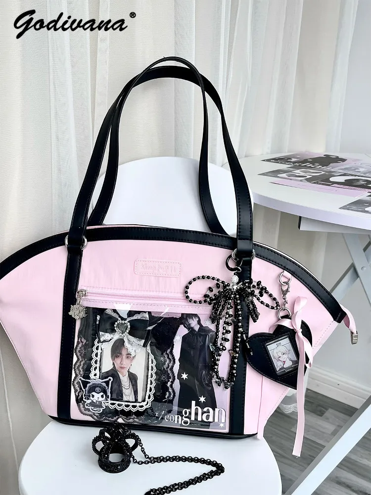 Fan-shaped Pain Bag Original Female Large-capacity Shoulder Tote Bag Double-sided Women's Casual Handbags