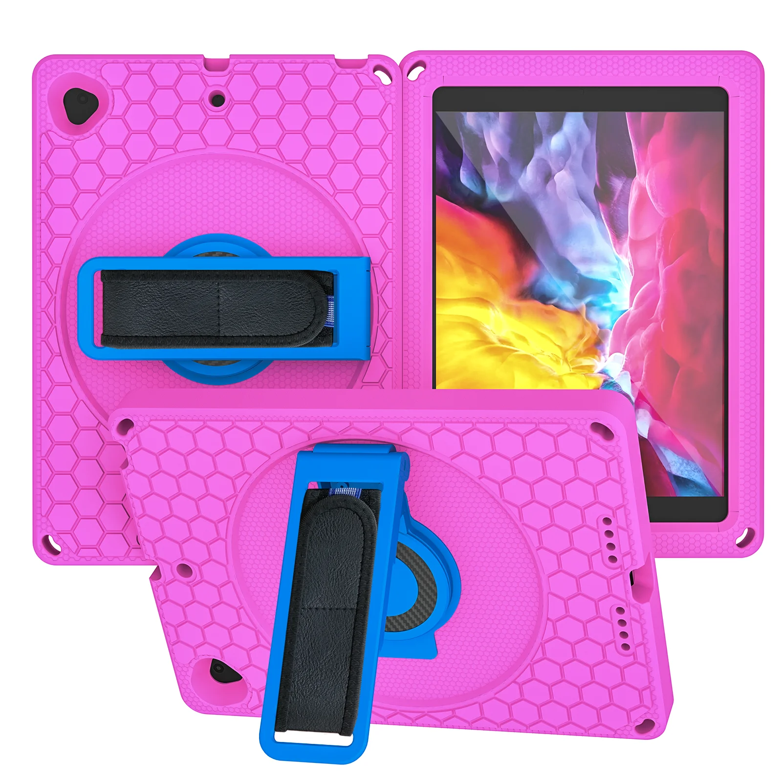 

Tablet Protective Case Hexagonal Plaid Model Suitable for iPad 7Th/8Th/9Th 10.2Inch/Ipad Pro10.5Inch with Stand 6 Colors Available