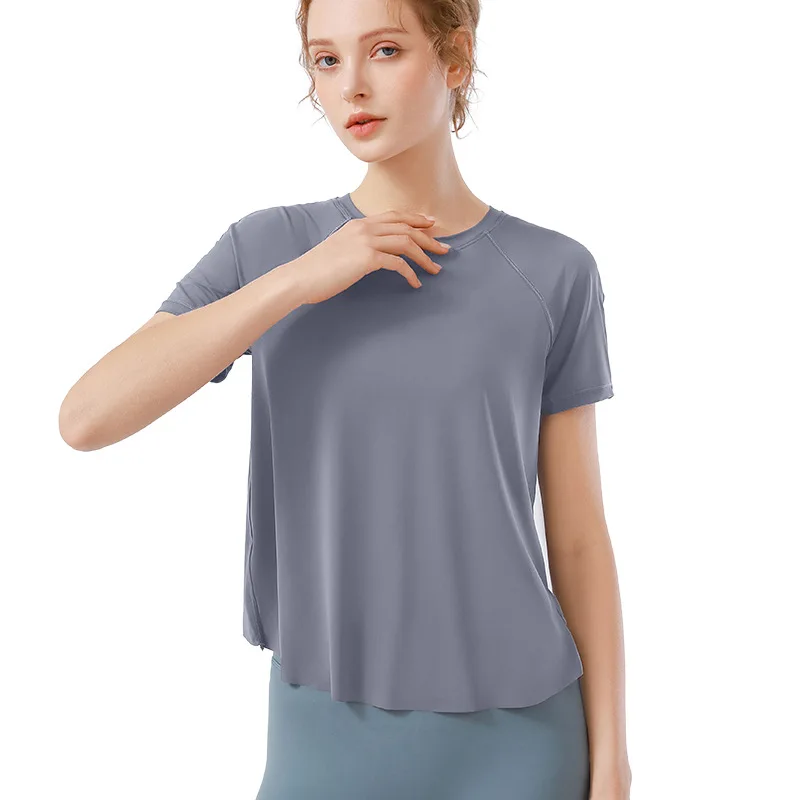 Sportswear Woman Gym Blouse 2024 Yoga Clothing Shirt Top Women Pilates Sport Short Sleeve Fitness Running T-shirt Yoga Clothes