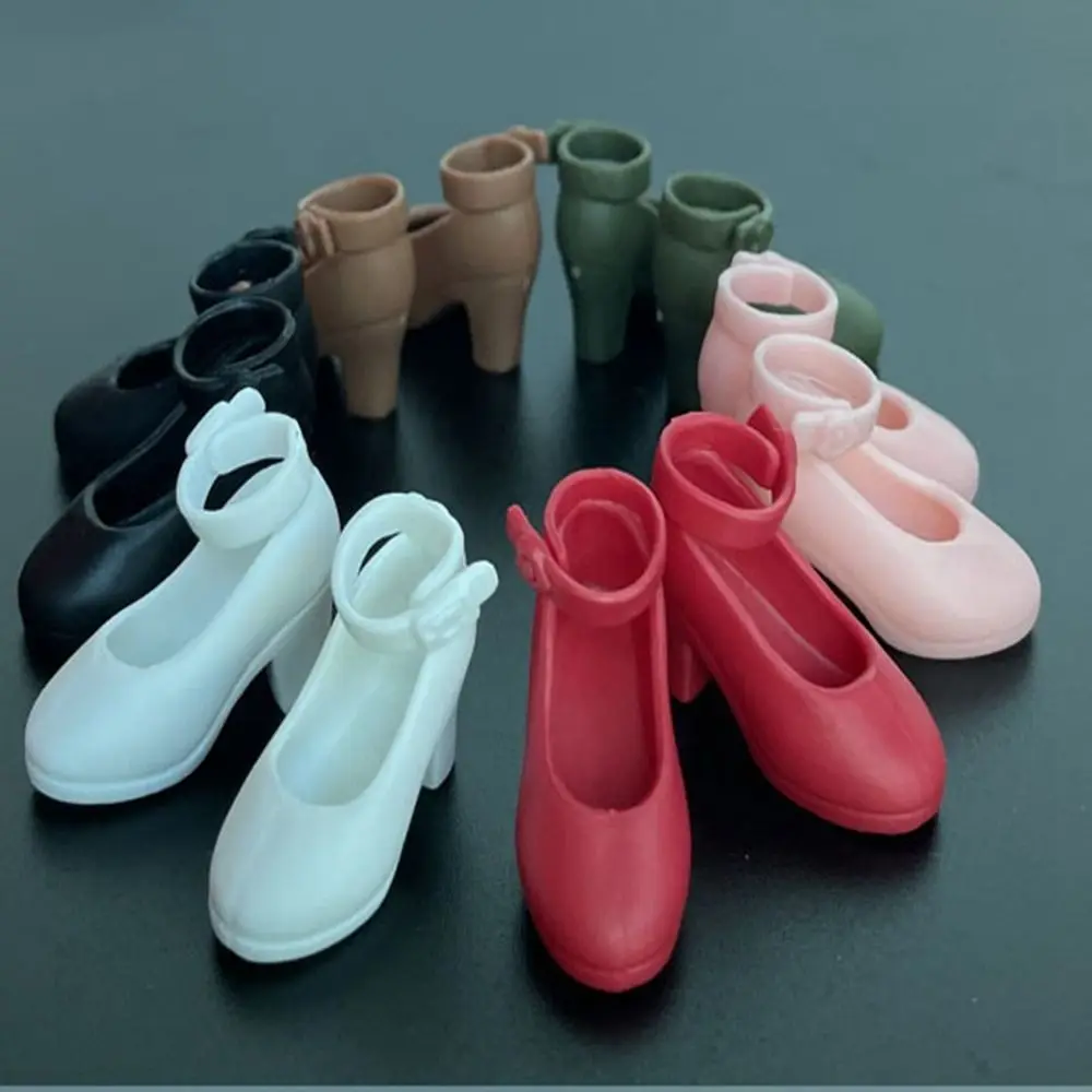 

Fashion Shoes Plastic DIY Accessories High Heels Multistyles Female Shoes for 1/6 BJD 30cm Dolls Fit Foot Length 2cm