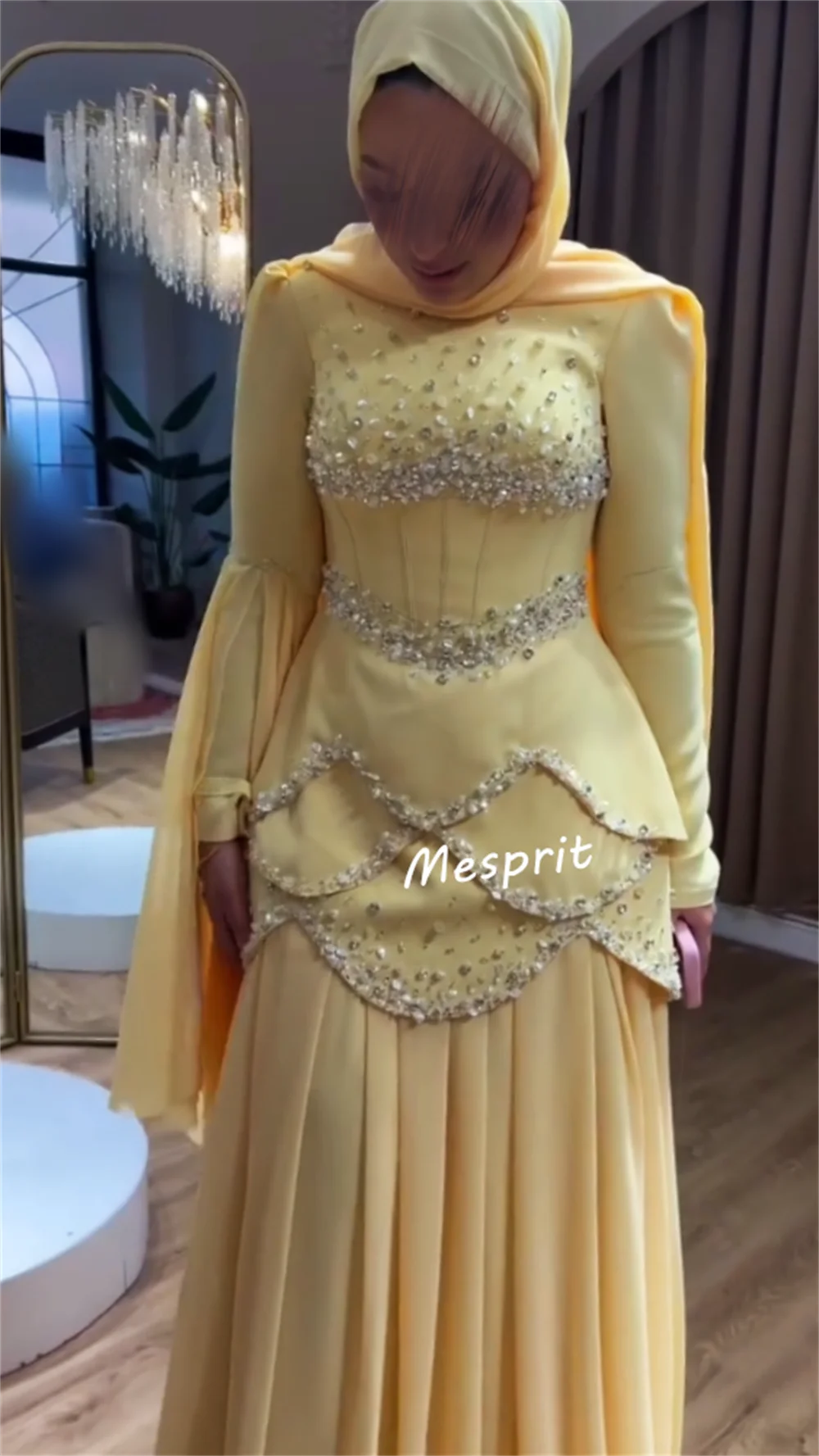 Jersey personalizado con cuentas de diamantes de imitación, vestidos largos de cuello alto, ocasión a medida, noche elegante para mujer, fiesta, boda, brillo